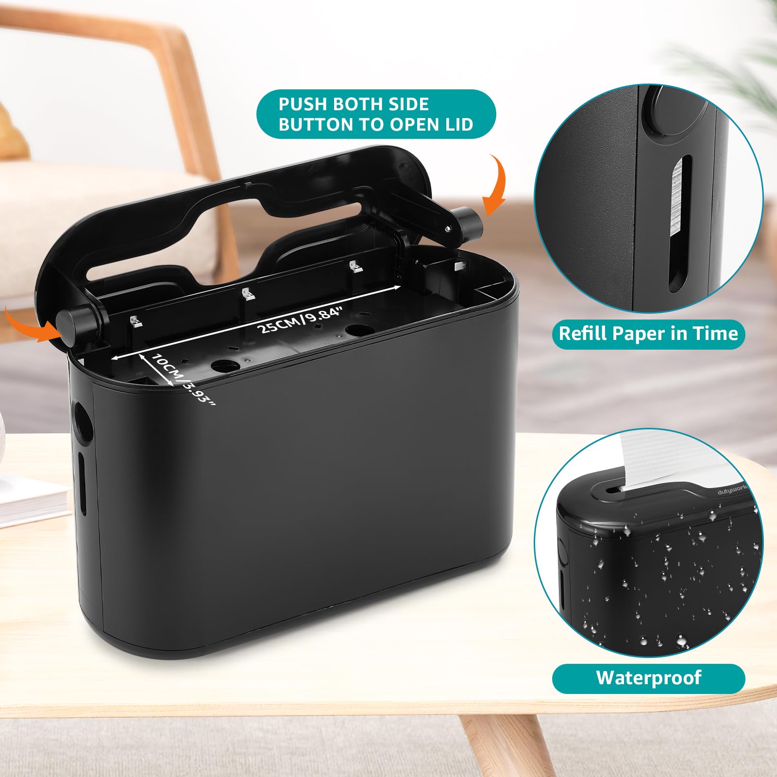 Dispensador de toallas de papel multipliegue, color negro | Base de ABS antideslizante, se adapta a toallas triples, plegables en C y plegables en Z, para baños, cocinas y uso comercial