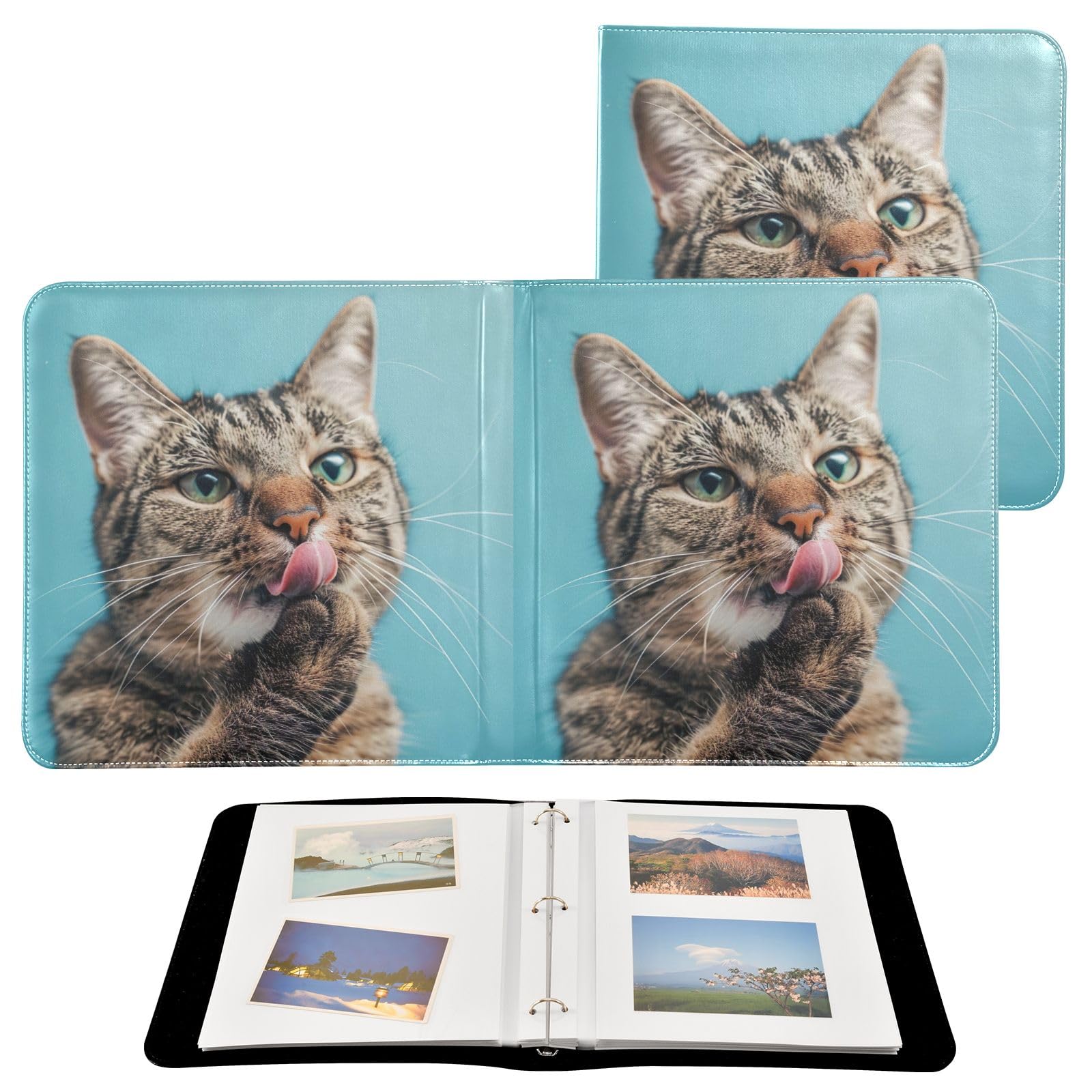 Album photo chat en cuir souple pour vos clichés de vacances