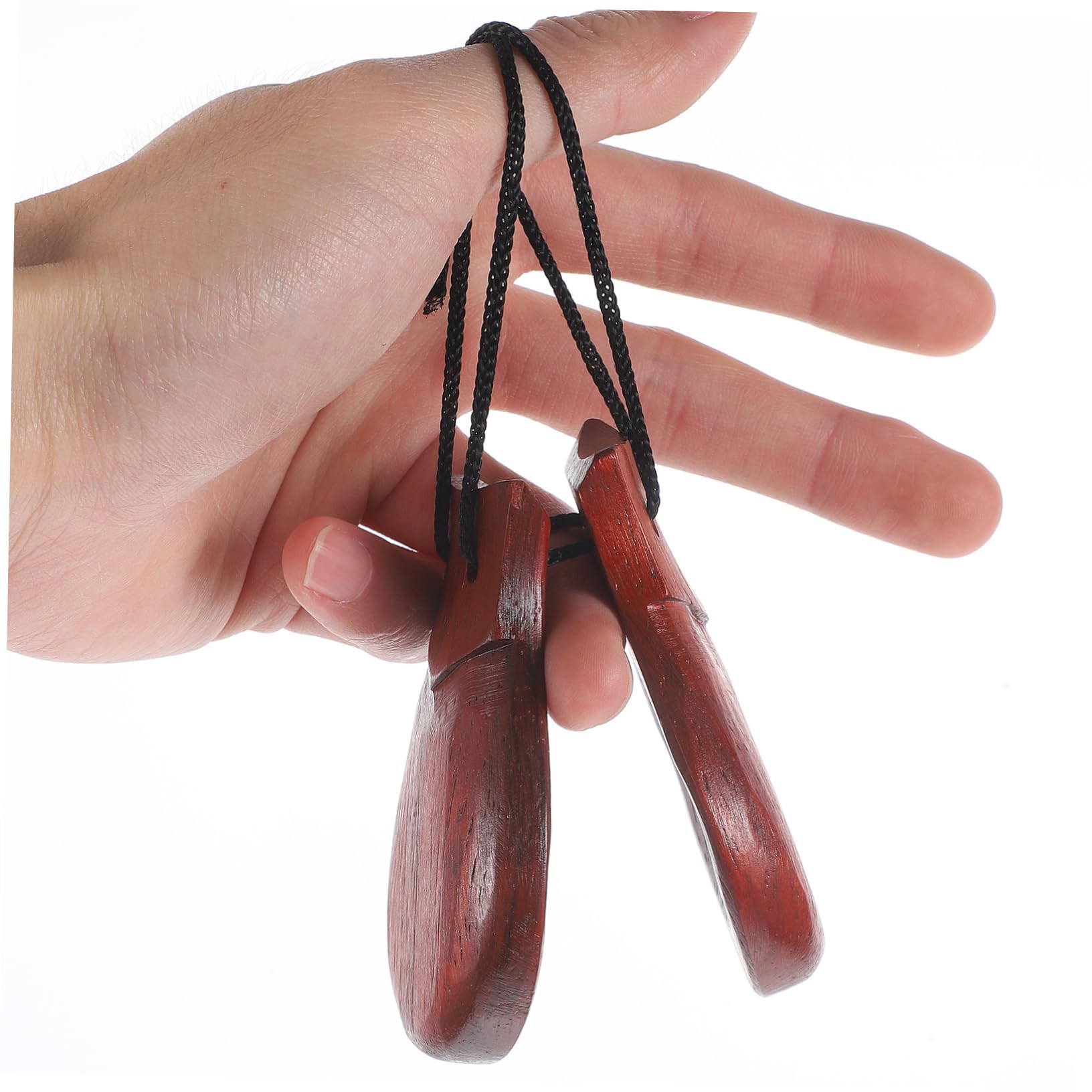 BESTonZON Castanet Handle Wooden Percussion Instrument for Carnival Parties Dance