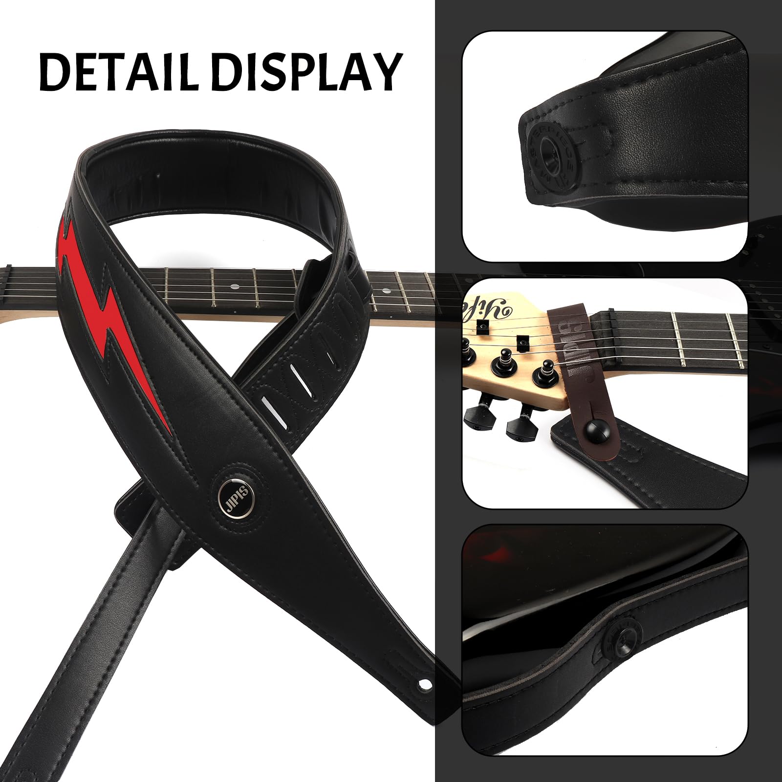 Tracolla per chitarra in pelle bovina super morbida, realizzata a mano, retrò, goffrata, per chitarra elettrica, acustica, basso, chitarra