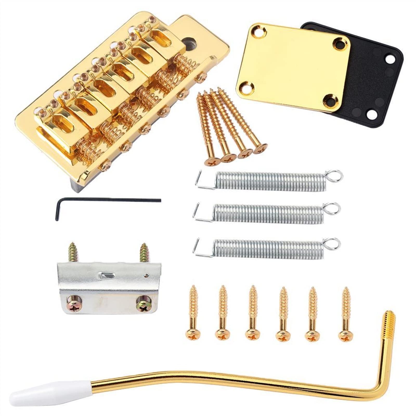 6 Corde per Chitarra Elettrica Ponte Tremolo Strumento Fai da Te Parti di Ricambio per Chitarra Elettrica Oro Kit Ponte per Chitarra elettrica