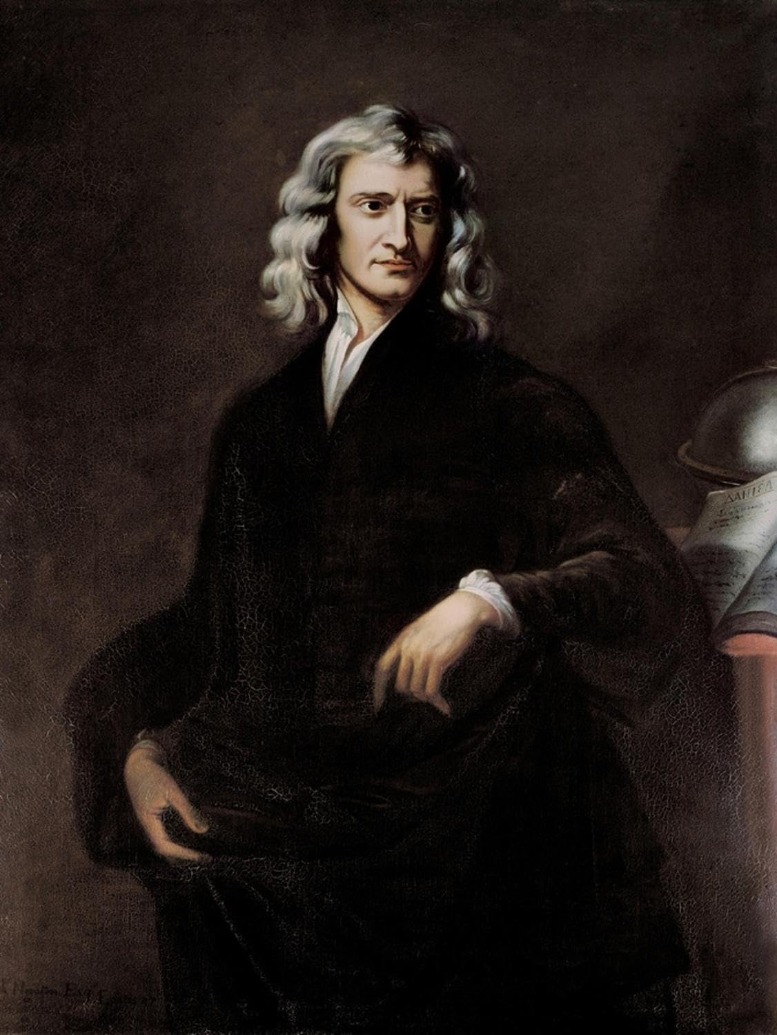 ART.COM Wall Art Print Portrait of Isaac Newton by Thomas Oldham Barlow, 12" x 16"