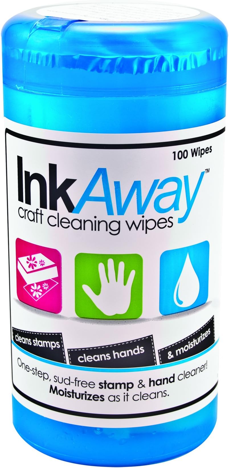 Read Right InkAway Craft Cleaning Wipes, 100 Wipes per Container (RR44011)