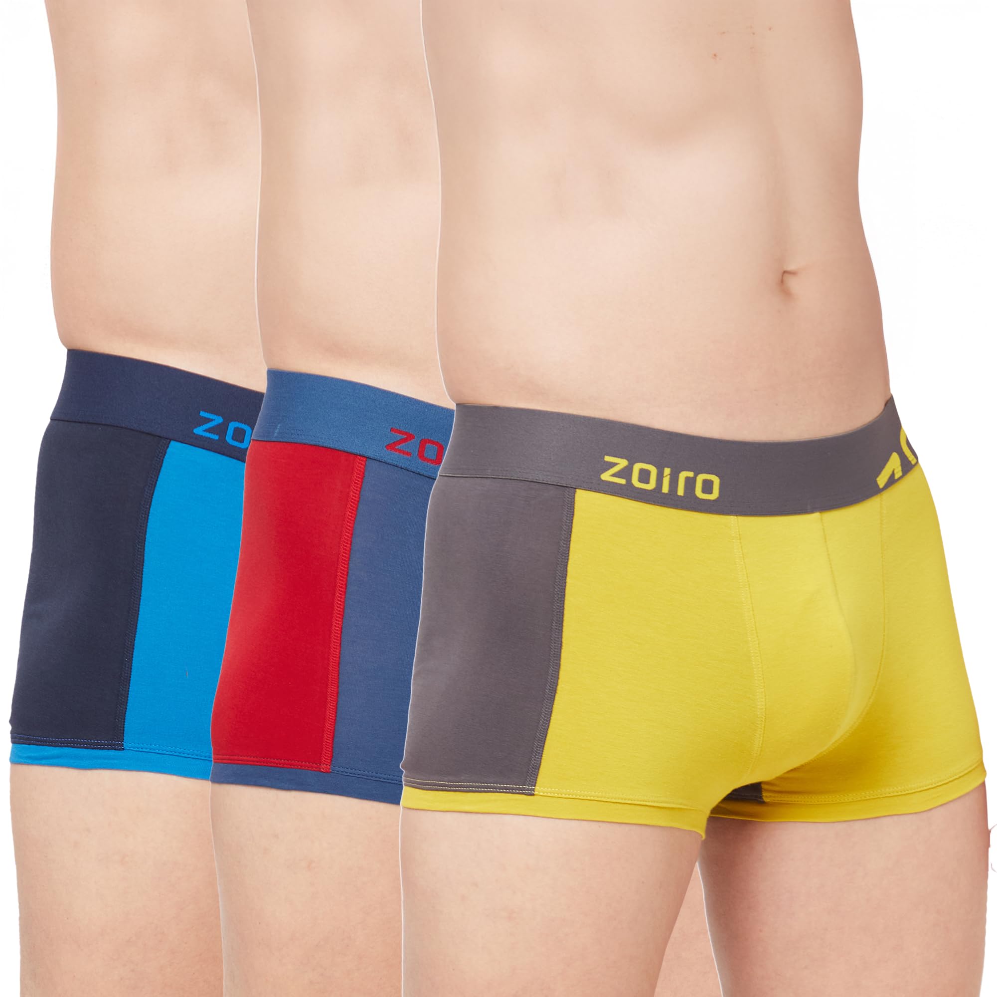 zoiro Men's Trends Solid Trunk Multicolor Pack of 3 (Colour May Vary)-picture-12