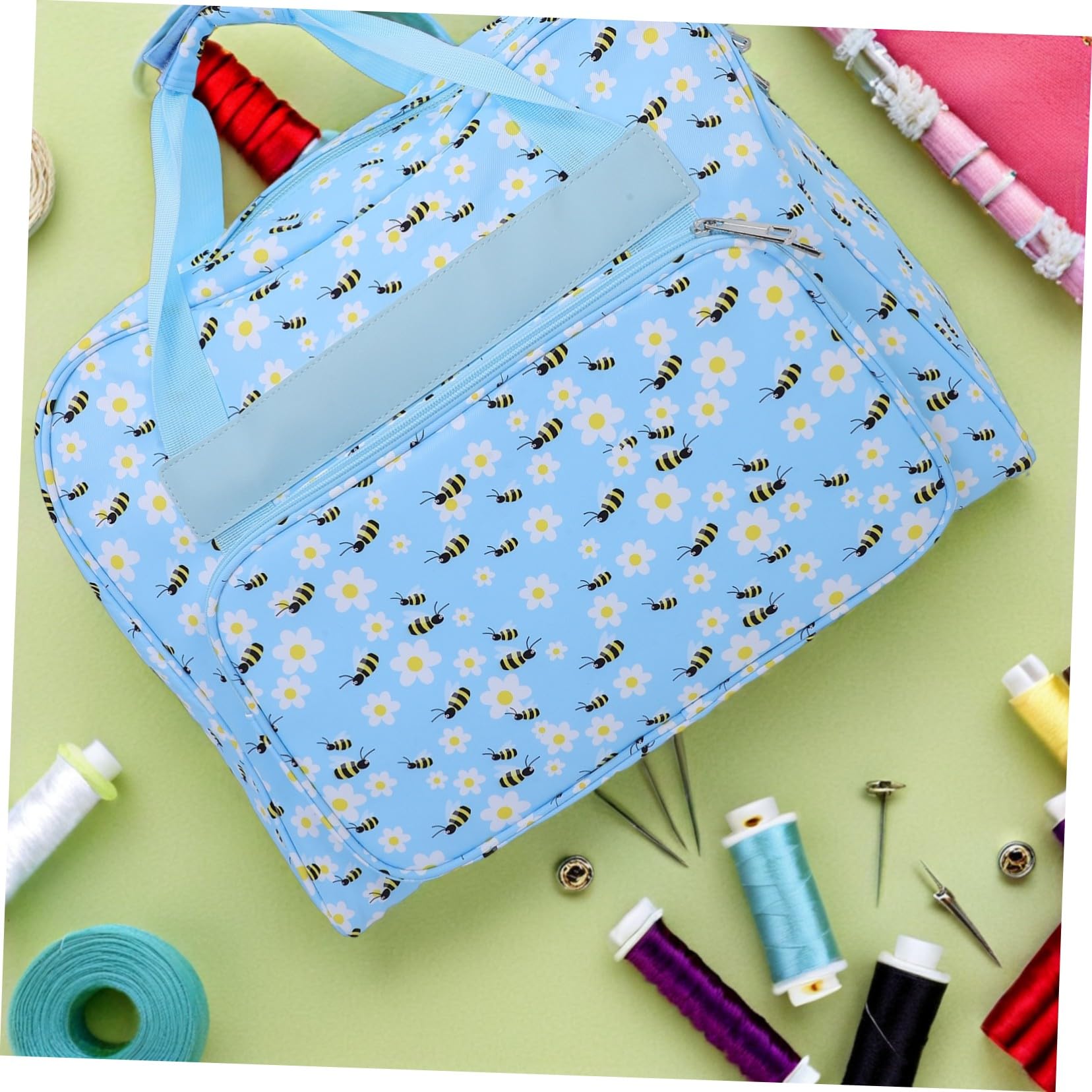 Holibanna Borsa Macchina da Cucire Portatile con Trolley e Manico Capacità con Tasche Multiple per Filati Uncinetto e Organizer da Viaggio Leggero e Sospendibile per Trasporto Comodo e