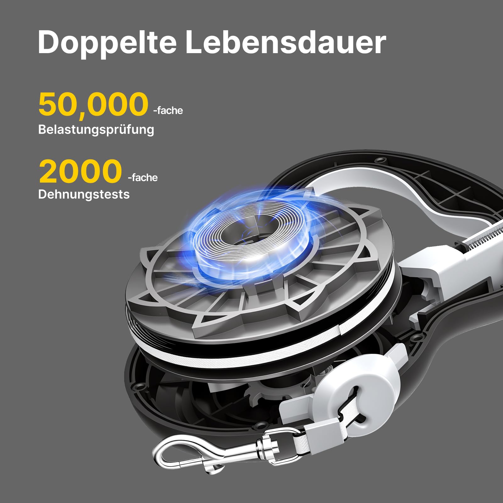 5M Einziehbare Hundeleine für kleine & mittelgroße Hunde | Automatische Bremse, Verriegelung, ergonomischer Griff & 360° verdrehsicher (Black, PL02)