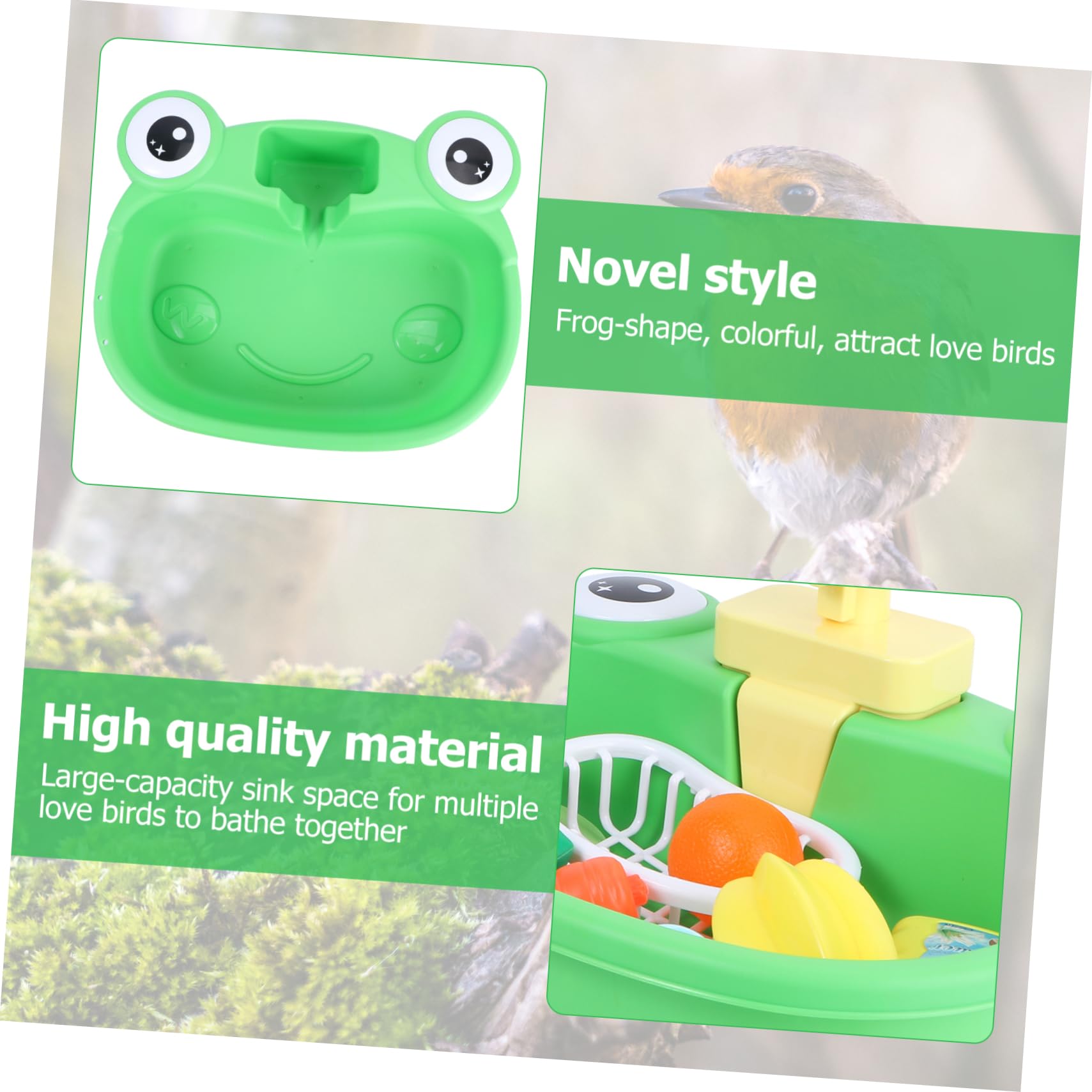 POPETPOP Pet Parrot Bathtub Bird Bath Tub Large Bird Bath for Parrots Safe Bathtub