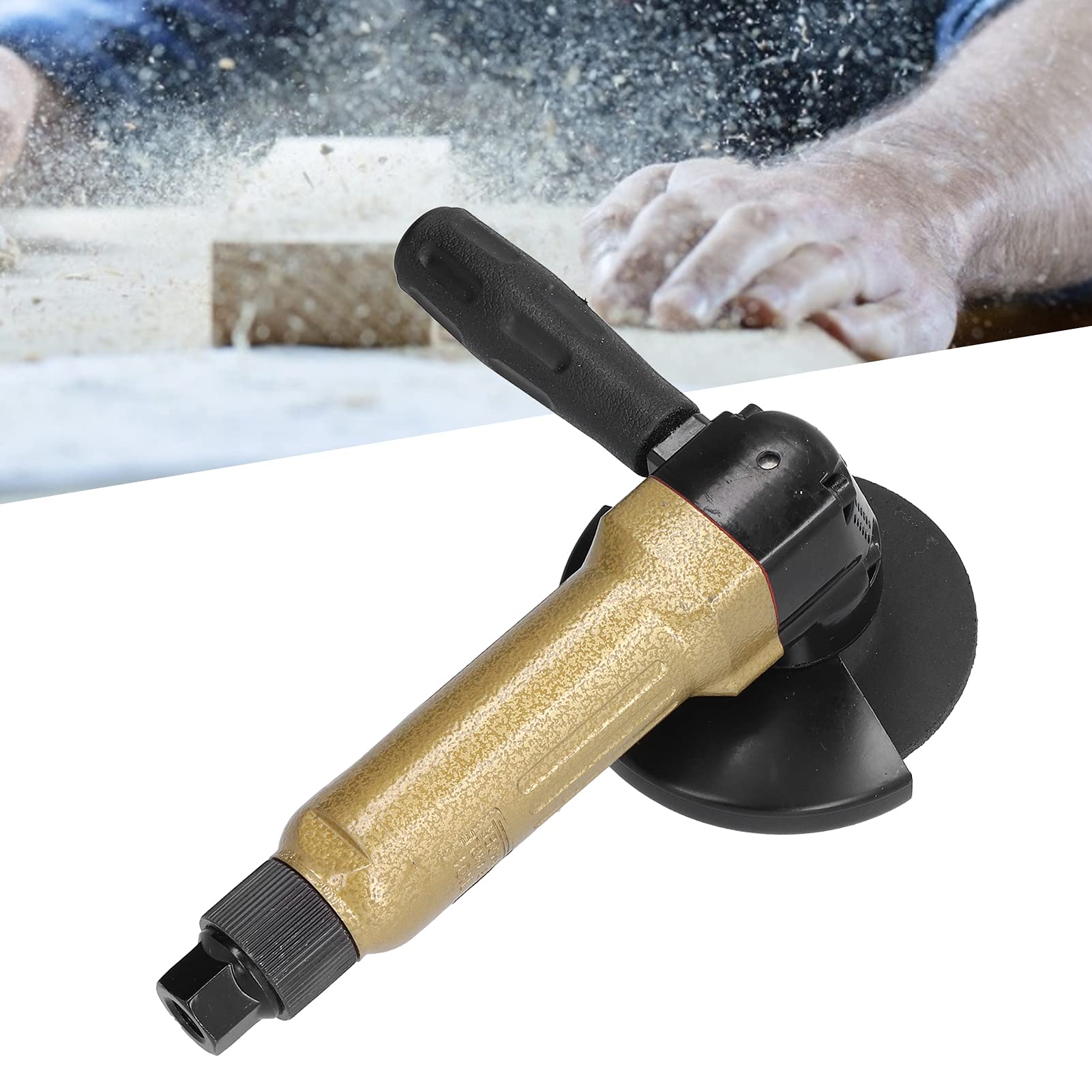4 pulgadas de ángulo de aire Velocidad ajustable Máquina de pulido neumático de pulido neumático 11000rpm KP632 Aleación Acero Ligero Profesional Herramienta para pulido (Stile europeo)
