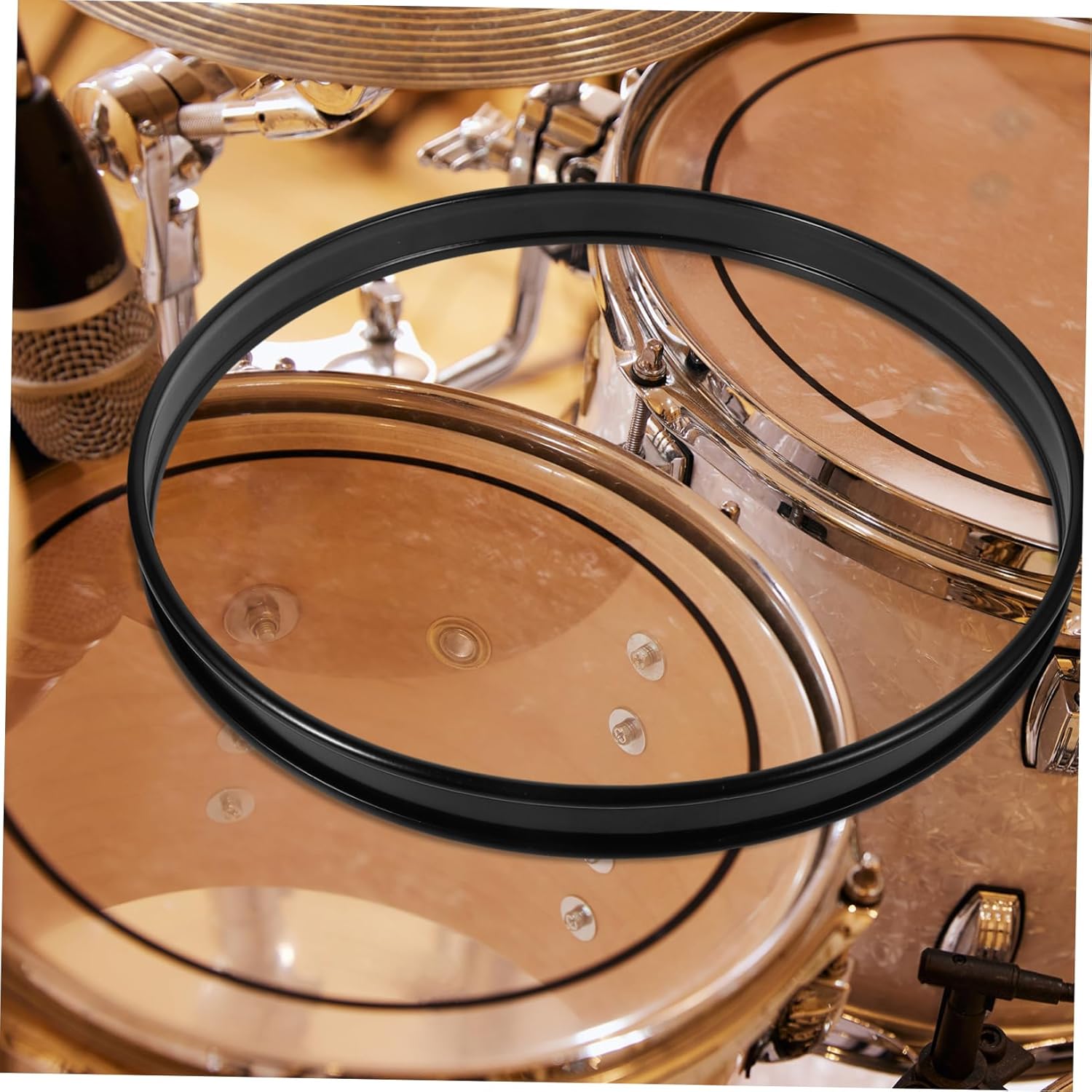 Toyvian 16.73 Inch Drum Hoop Replacement Metal Ring for Snare and Bass Drums with Spray-Painted Finish Durable Diy Percussion Instrument Accessory for Band Studio and Practice