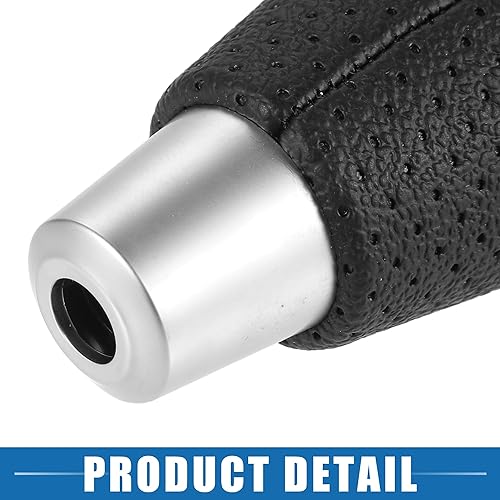 Miniatura 6 de Pomo de palanca de cambios de transmisión automática con agujeros para Mazda 3 2009-2016 para Mazda 3 Sport 2009-2016 tono plateado mate