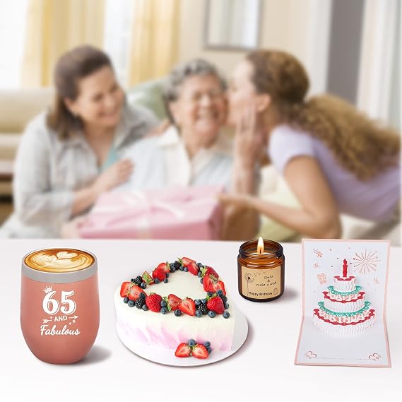 65th Birthday Gifts for Women, Gift for 65 Year Old Woman with Tumbler