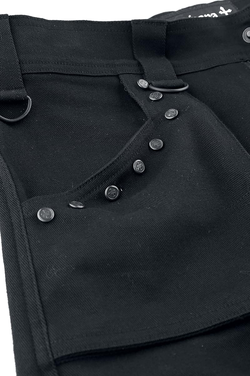 Gothicana by EMP Herren Schwarze Shorts mit Nieten