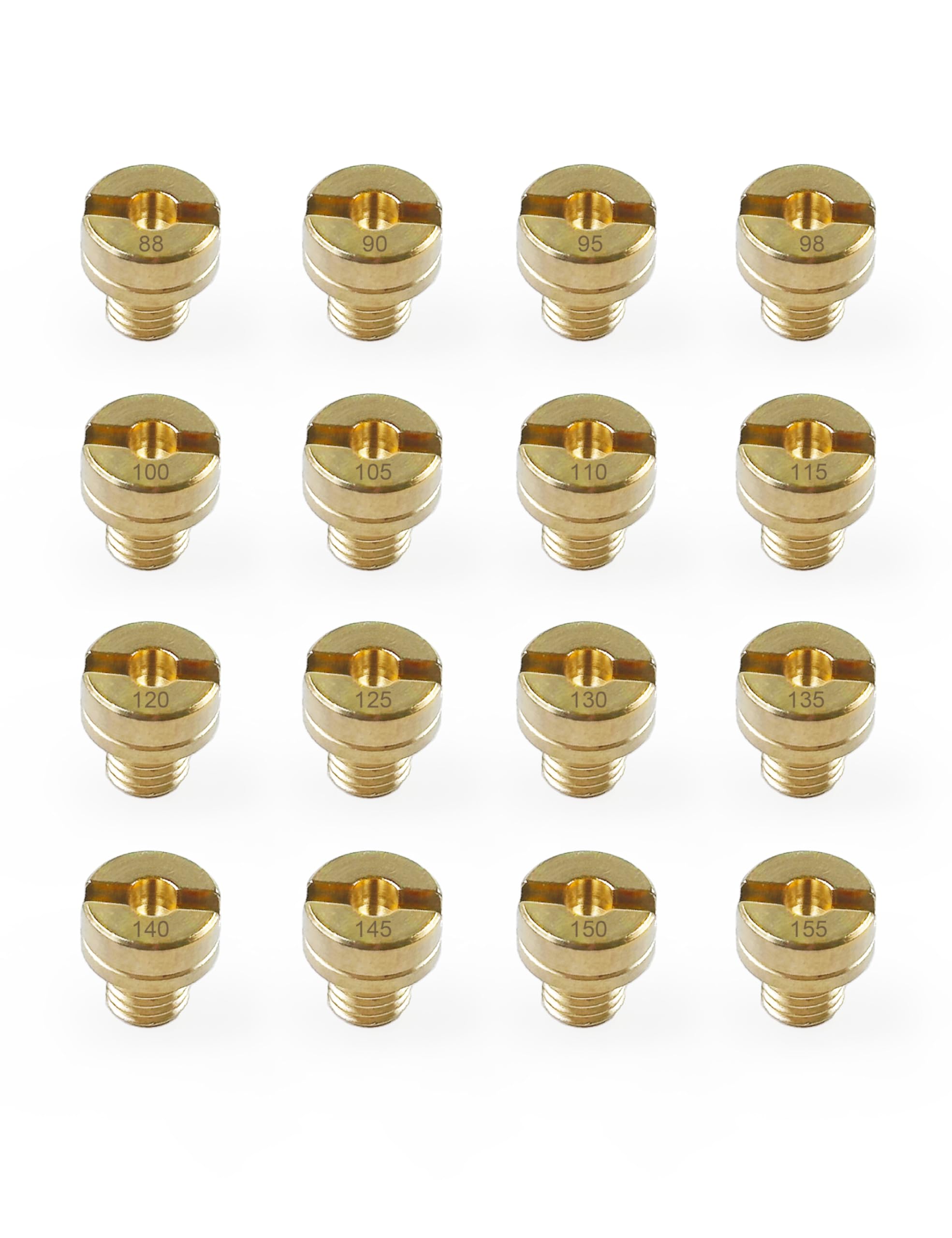 YAMAKATO 16pcs M5 Carburetor Jet Kit Main Jets for Mikuni VM22 VM24 VM26 125cc 150cc 200cc 250cc