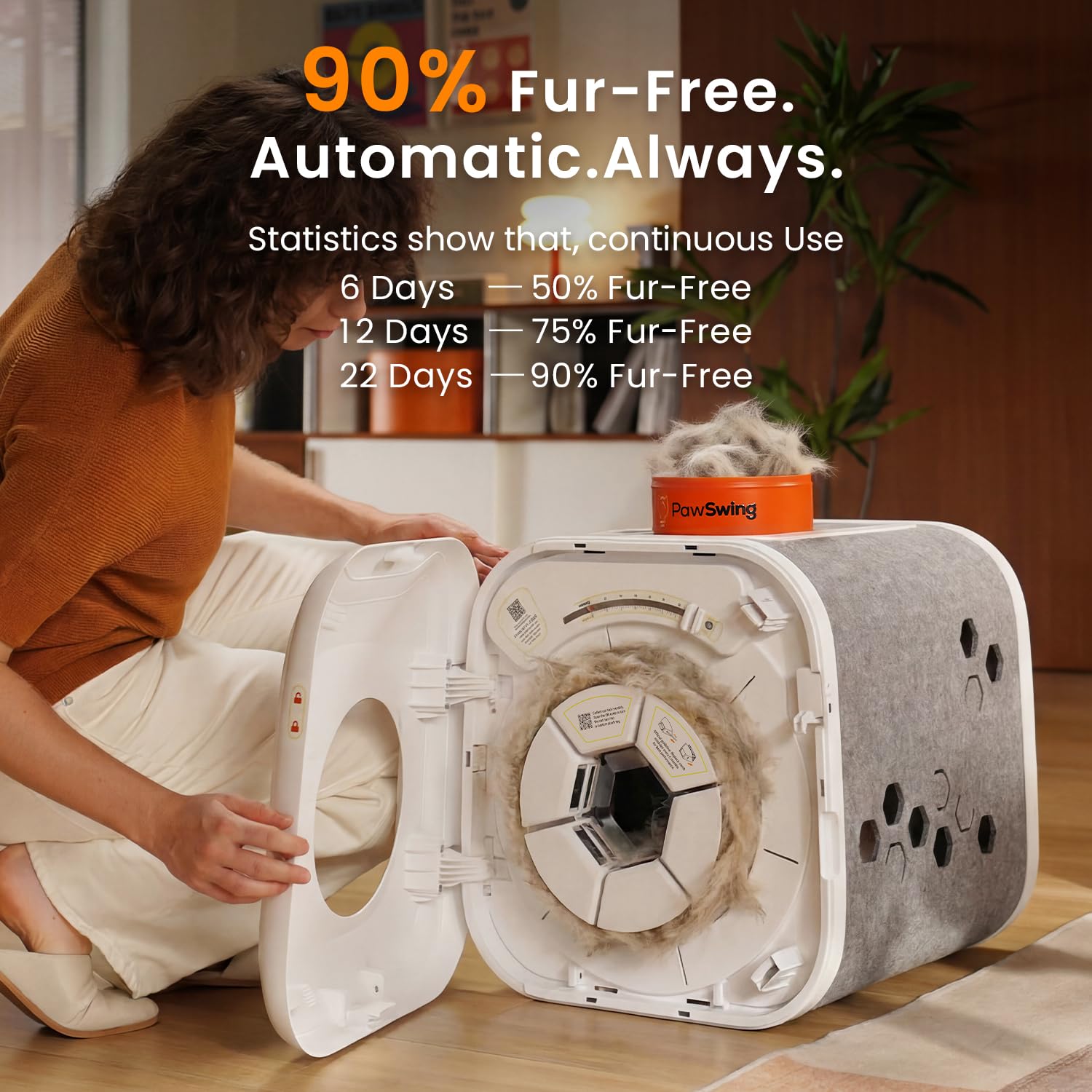 Amazon.com : PawSwing Neo Cat Self Groomer with Imitation Cat