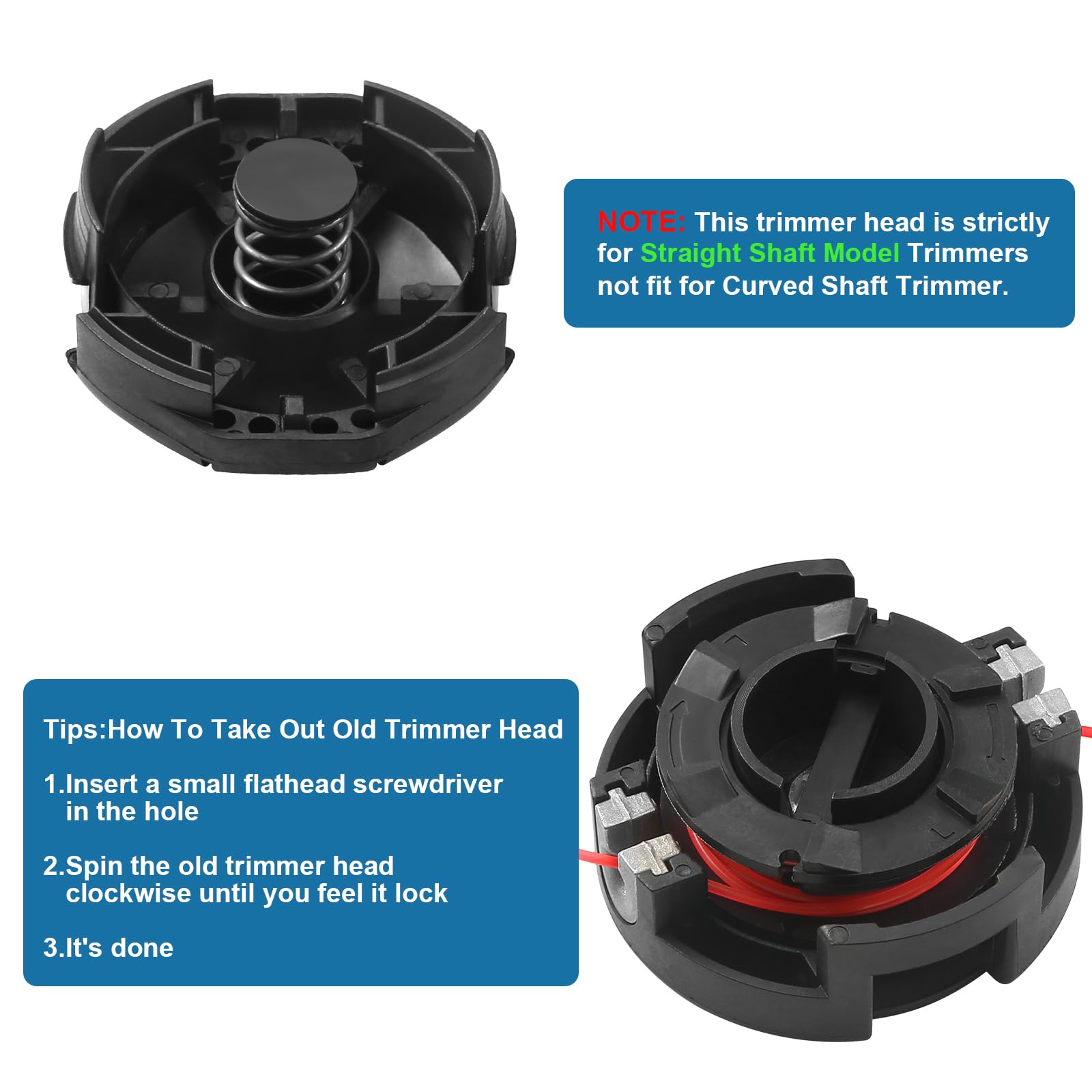 Paquete de 10 cabezales de desbrozadora SRM-225 para Echo Speed Feed 400 SRM-230 SRM225 SRM-210 SRM2100 Echo Weed Eater PAS210 PAS211 PAS225 PAS230 PAS260 Shindaiwa T195S T220 T220 T222 2 T23 0