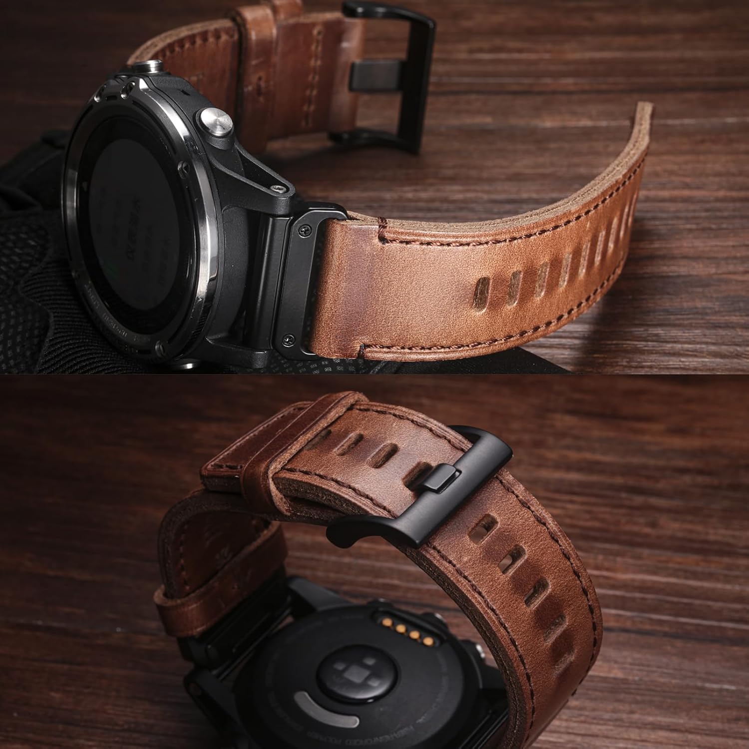 Soft Horween Leather Watch Band Compatible With Garmin, Strap For Fenix/Forerunner/Approach/MARQ/Quatix / D2 Series/Instinct/Epix/Tactix/Foretrex - Image 2