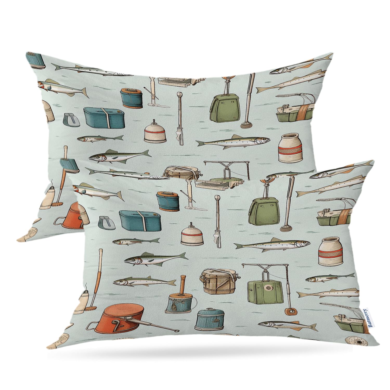 Housses de coussin d'extérieur résistantes à l'eau Batmerry avec zip invisible 30x50