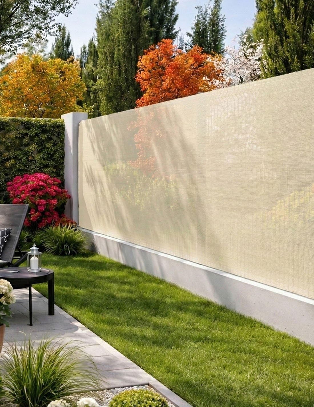 Jardin202 - Sichtschutz 95 g/m² | Schatten und Privatsphäre in Ihrem Garten | Premium | Ideal für Zaun und Geländer | 1 x 50 Meter (Beige)