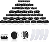Vista 16 de 100 piezas de 10 gramos de contenedores de muestra, tarros vacíos de 10 ml con tapas, pequeños contenedores cosméticos, tarros de muestra mini con 8