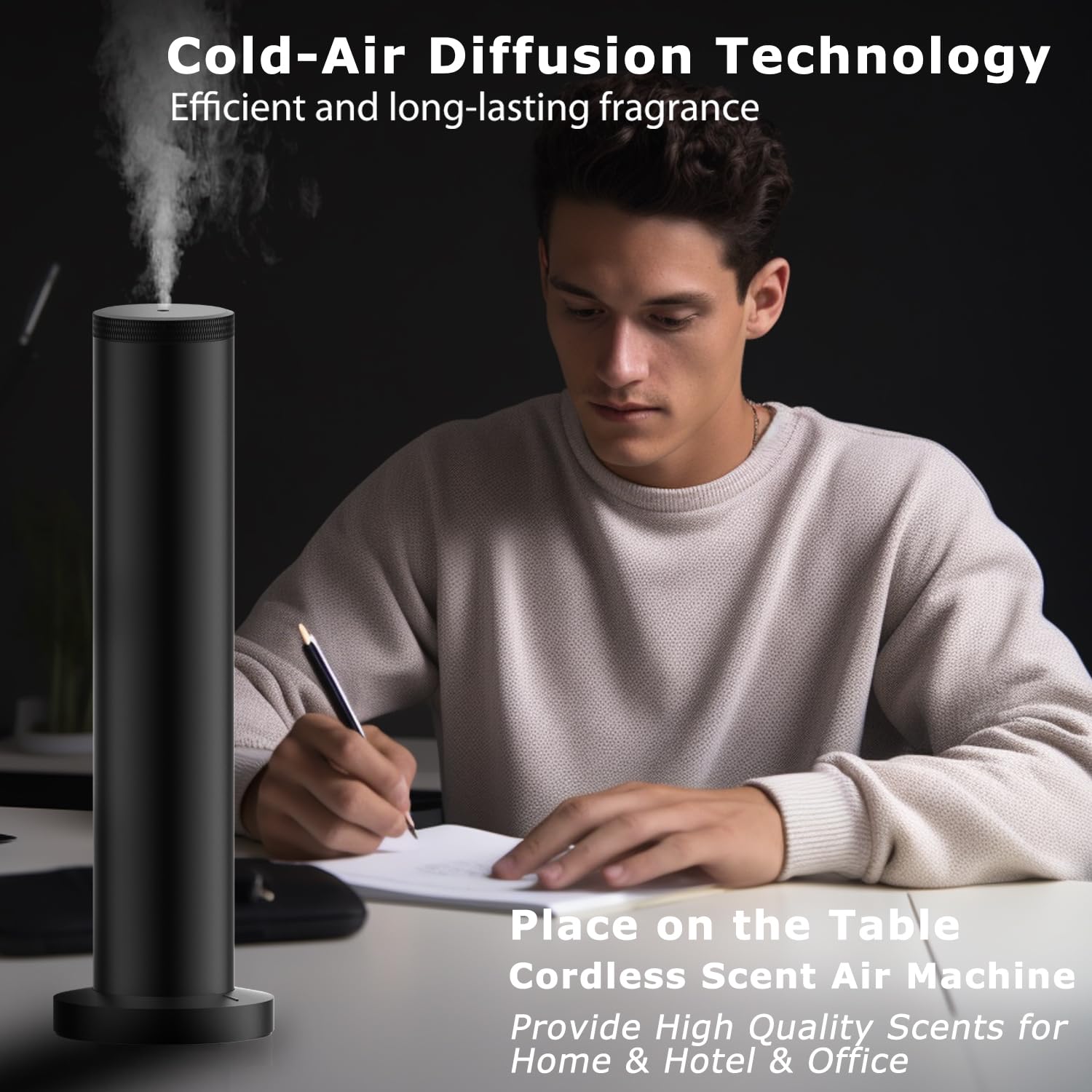 Difusor inalámbrico recargable mejorado 2025, difusor de aroma de hotel para toda la casa, máquina de aire aromático, control Bluetooth, difusor de aceite esencial sin agua para habitación grande