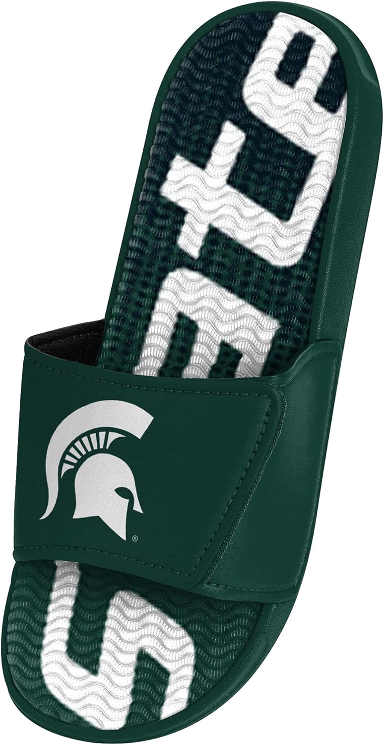 FOCO Michigan State Spartans NCAA Mens Gradient Wordmark Gel Slide - M