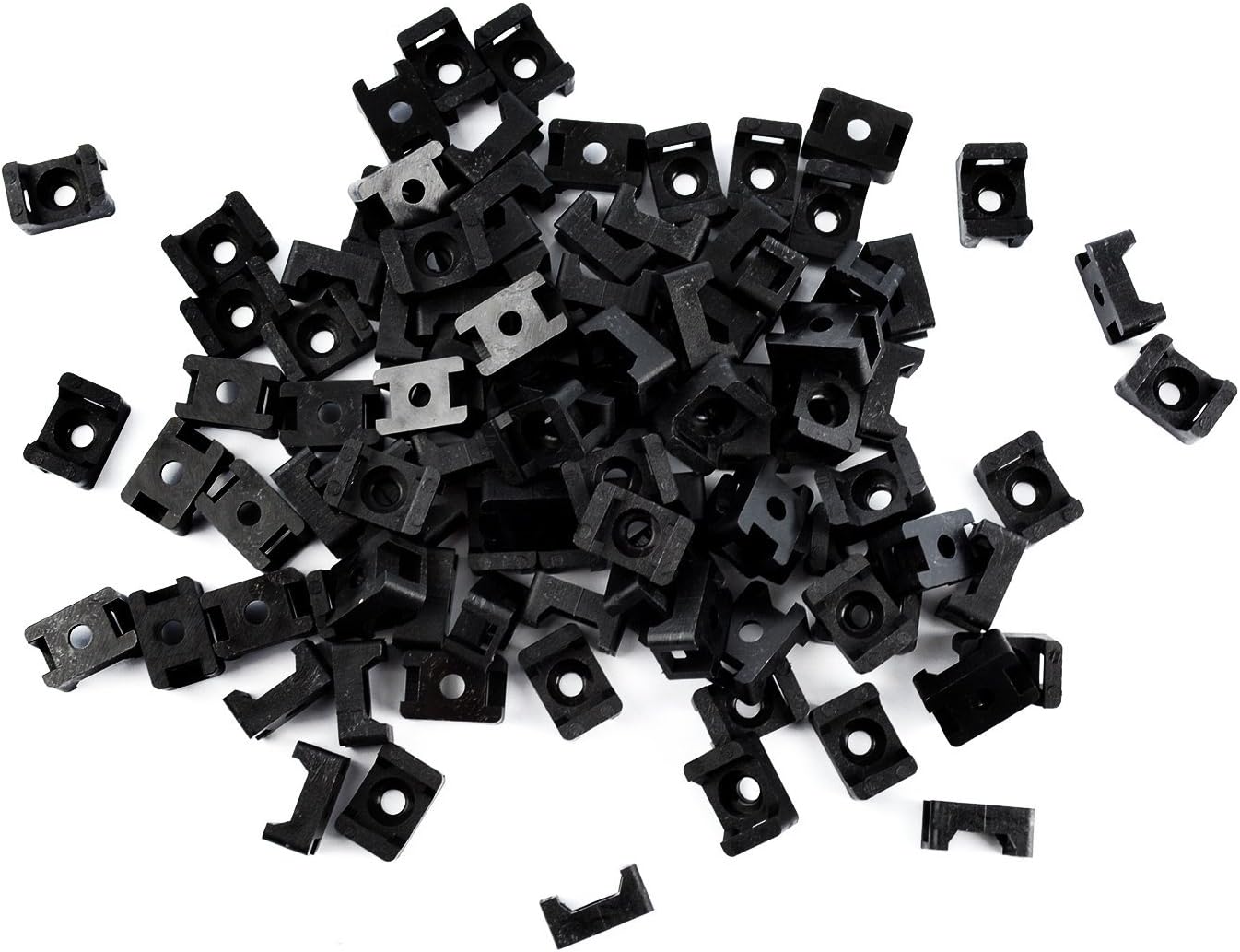QualGear CM1-B-100-P Cable Tie Mount, Black