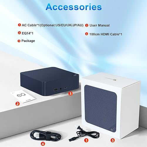 Vista 17 de Beelink Mini PC, Intel 13ª generación Twin Lake - N150 (hasta 3.6 GHz), 8 GB DDR4 RAM 256 GB M.2 SSD, Mini S13 Mini computadora de escritorio