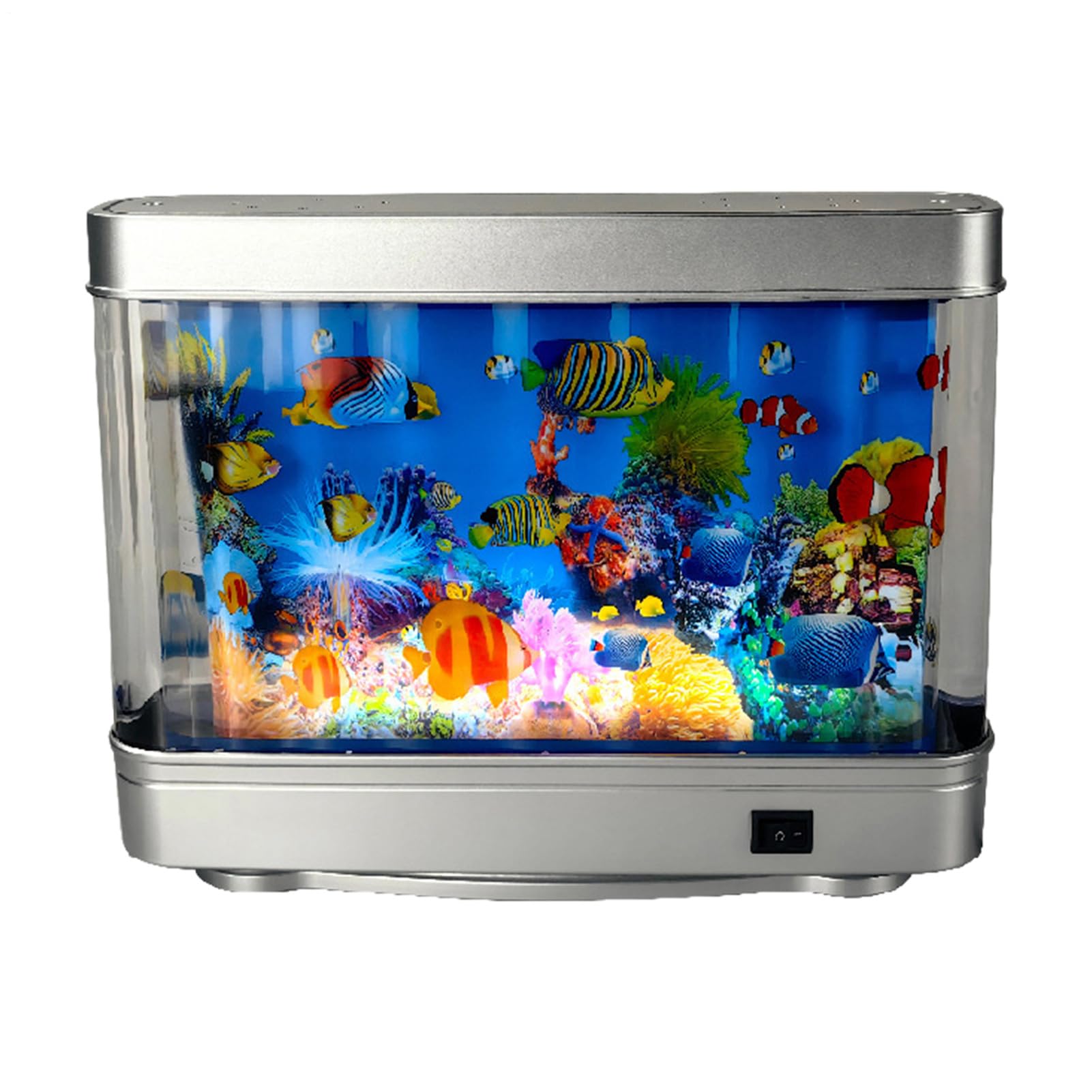 Acuario Artificial Decoración de Mesa para el Hogar | Lámpara de Acuario con Peces Tropicales para Oficina Hogar Restaurante Hotel Sala de Estar Zona de Espera Mesa Centro