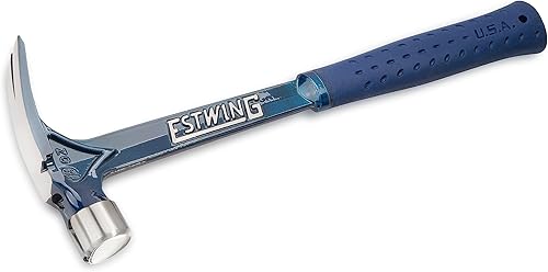Miniatura 8 de Estwing Ultra Series Hammer - Marco de garra con cara fresada y agarre de reducción de golpes, E6-15SM, 14.99oz (15 onzas), color azul