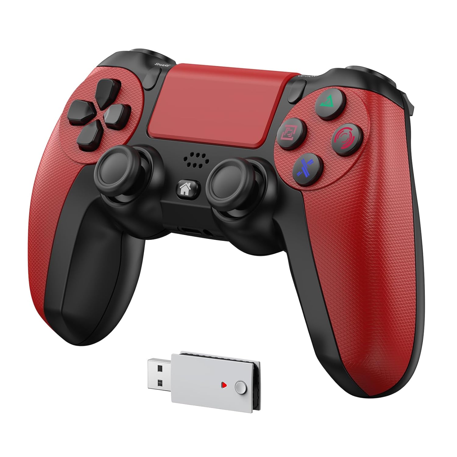 GMVOX Wireless Controller for PS-5, Gamepad Supports Turbo&Programmable Functions, Dual Vibration&Speaker&Hall Effect Joystick Features, for PS-5/Slim/Pro/PC/PS-4/IOS/Android Platforms (PS-5 Game Need 2.4G Adapter Pairing)Purple