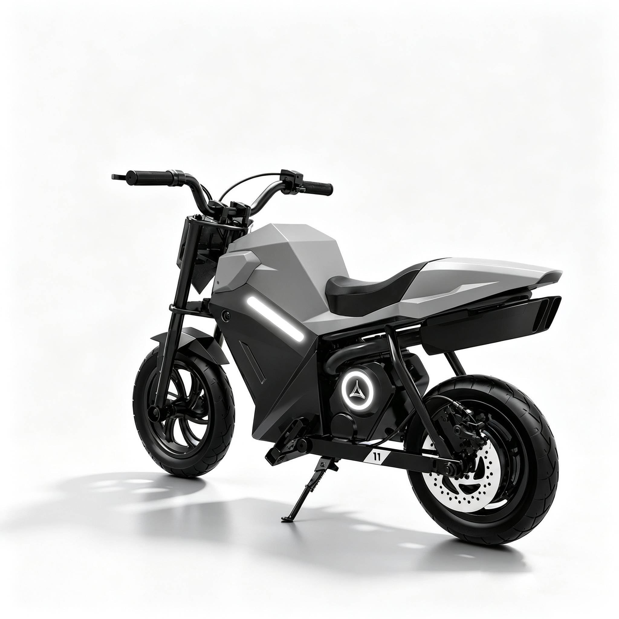 Moto elettrica per bambini, motore da 250 W, 21,6 V, 4 Ah (argento)