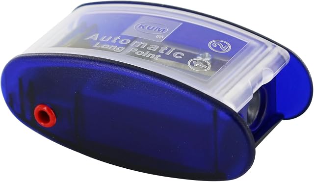 Kum az105.31.19 B Long Conical Pointed Automatic AS2 M, Sharpener, 2 Blade 2 in 1 Blue (P & P on All Products)