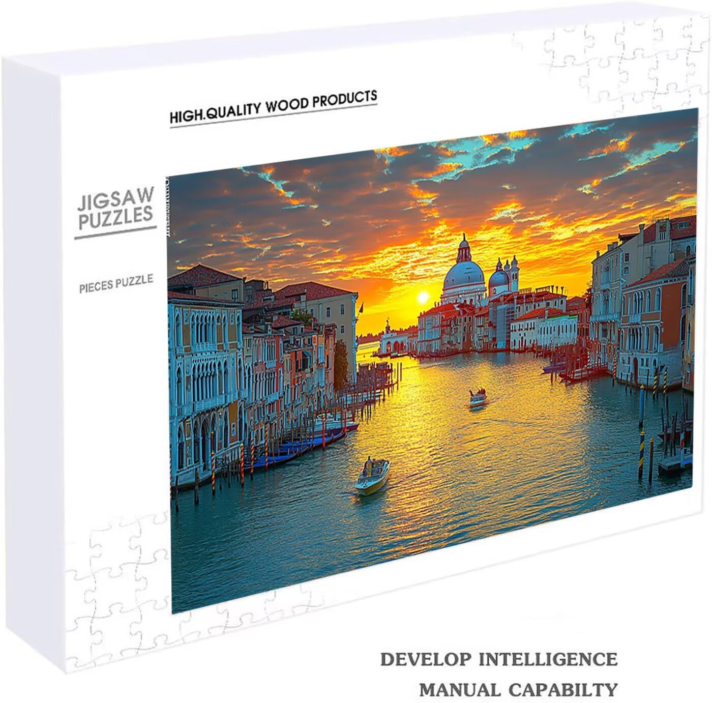 Wenecja Puzzle 4000 elementów, dla dorosłych, drewniane puzzle, dla dorosłych, klasyczne puzzle, 4000 elementów dla całej rodziny, puzzle do dekoracji wnętrz, prezenty dla mężczyzn i kobiet, 90 x 140