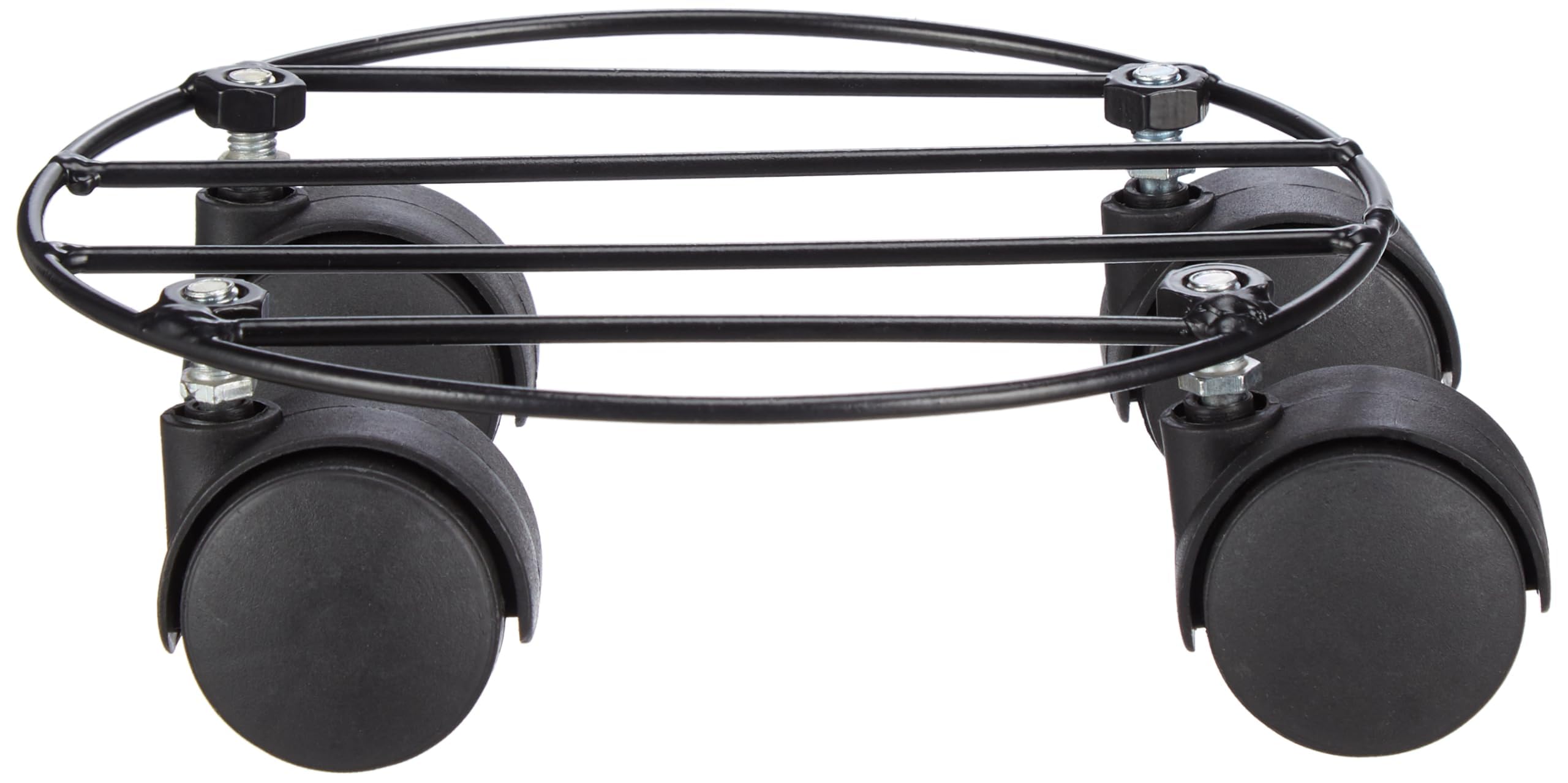 Amazon Brand - Solimo Strong Metal Plant Stand with Wheels (Black, Set of 1, Round) | Home Garden Wheels Plant Stand | Plants Gamla Stand For Living room/ Balcony-picture-37