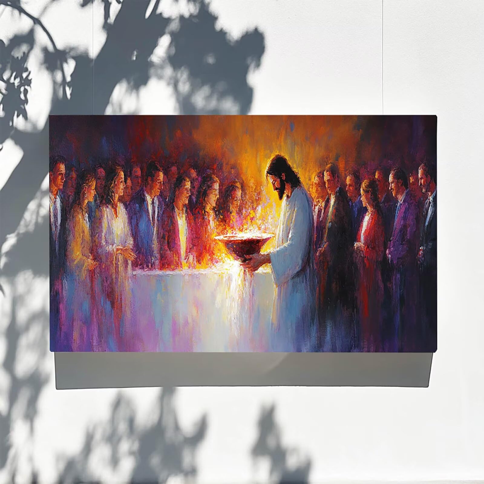 Pintar por Numeros Adultos Jesús, Pintar por Numeros Niños Kit Manualidades Adultos Agua Vino Cuadros para Pintar por Numeros Pintura Acrílico, Cuadros Decoracion Salon Modernos 80X160cm 7w-4-L