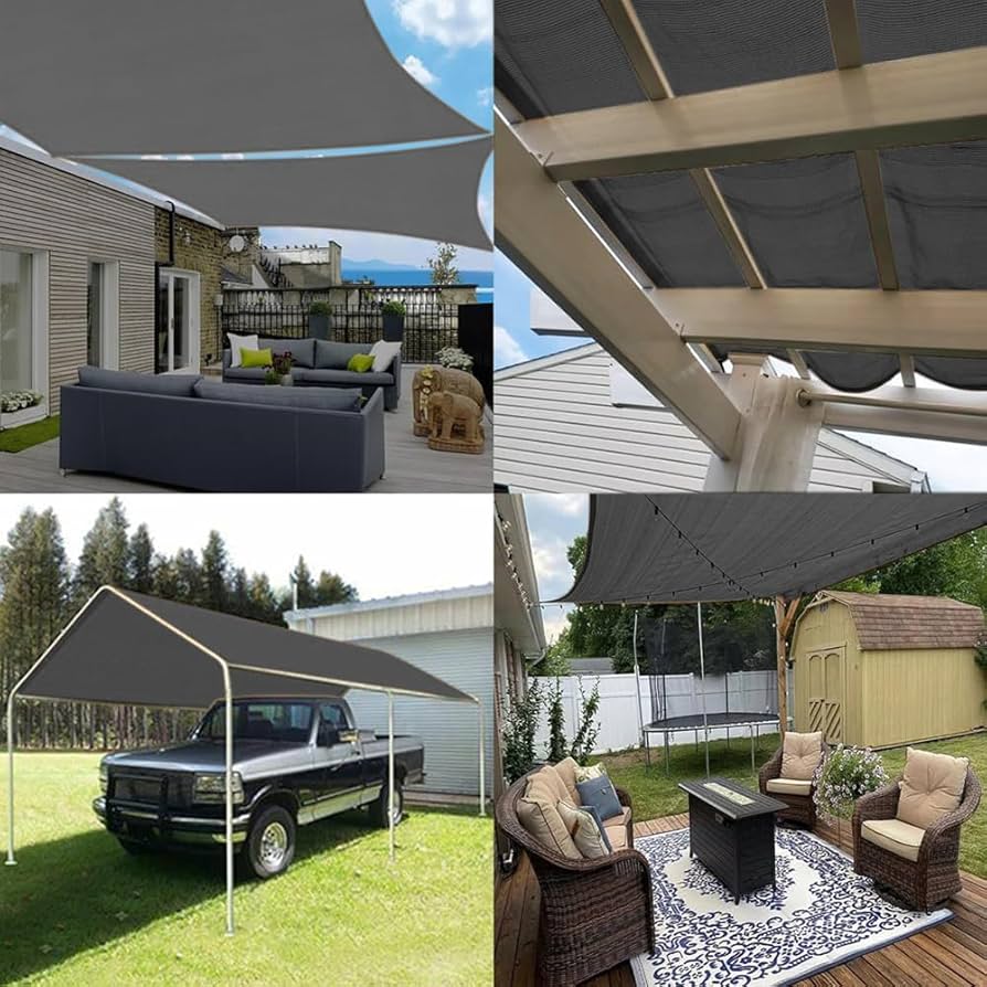 Shade Cloth - Garden Shade Mesh Netting With Grommets Outdoor Sun Shade Cover For Pergola Patio Plants Greenhouse Chicken Coop Black 90 Shading Rate