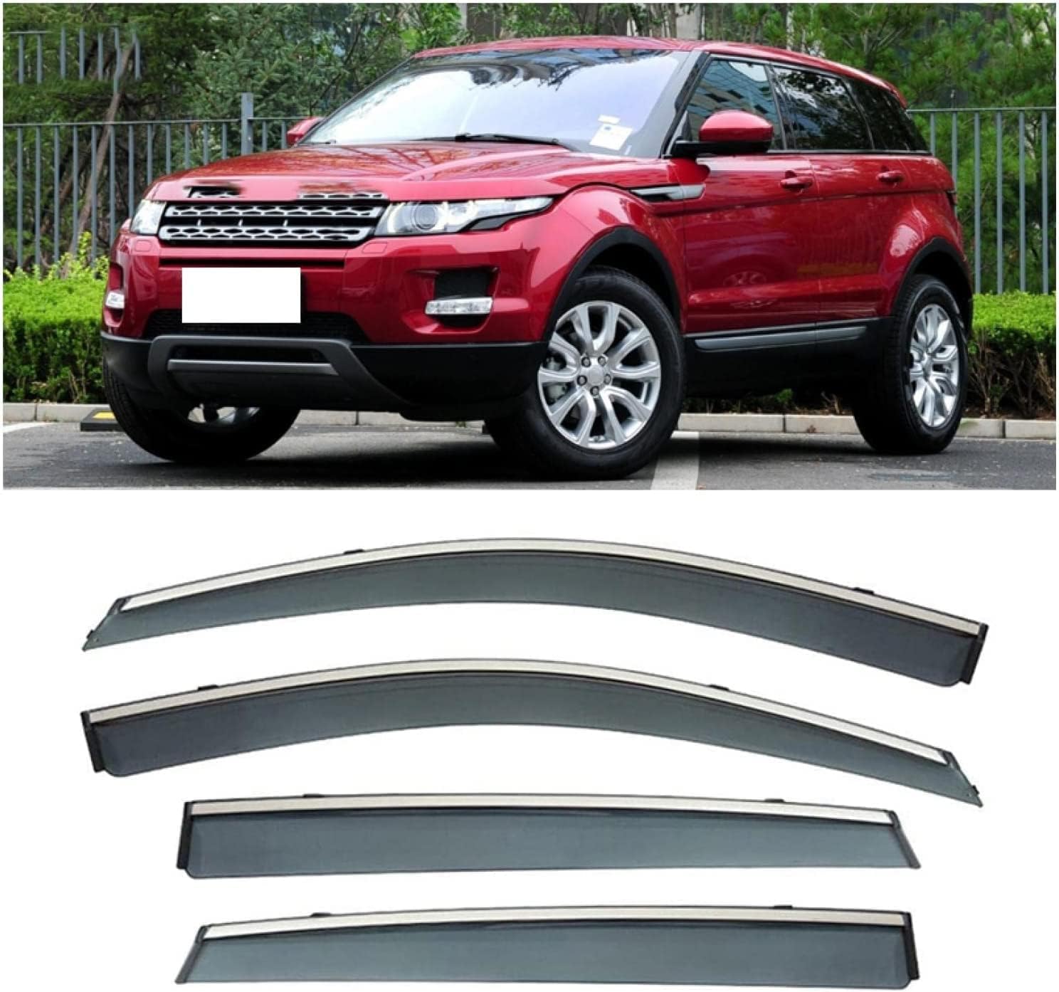 4 Pcs Car Wind Deflectors Side Door Window Visor for Range Rover Evoque