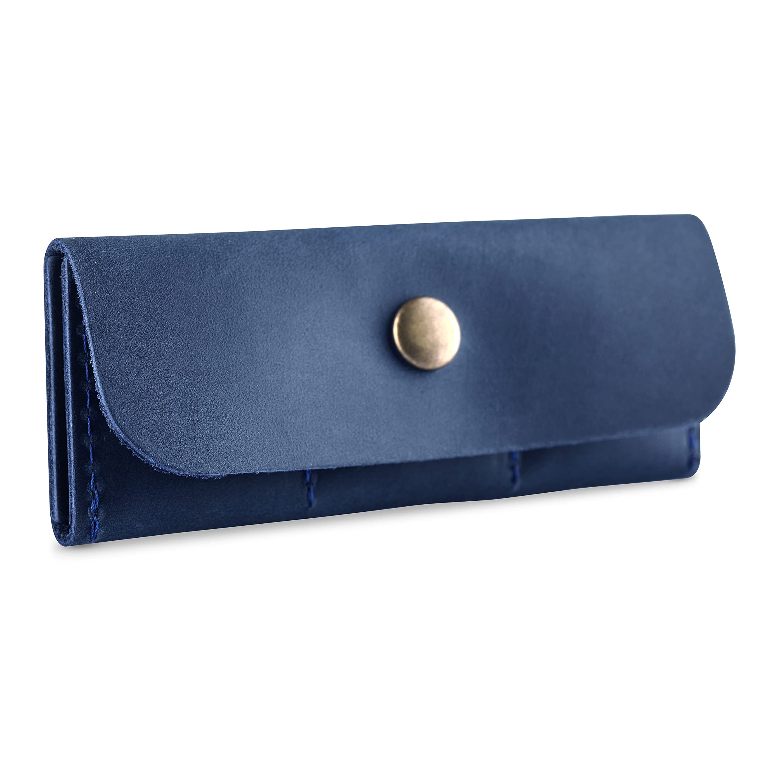 Soporte de piel para púas de guitarra, bolsa para púas de guitarra, bolsa para púas, regalo para guitarristas, Blue, Soporte para púas