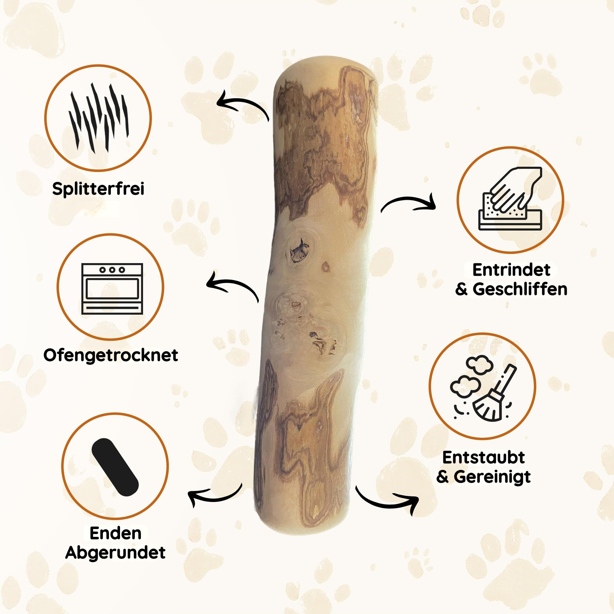 Wildfang® Kaffeeholz für Hunde mit Lachsöl – Kauspielzeug aus Kaffeeholz für Aggressive Kauer und Welpen im Zahnwechsel. Zahnpflege-Spielzeug für Hunde, Größe L (über 25 kg), 3er-Pack