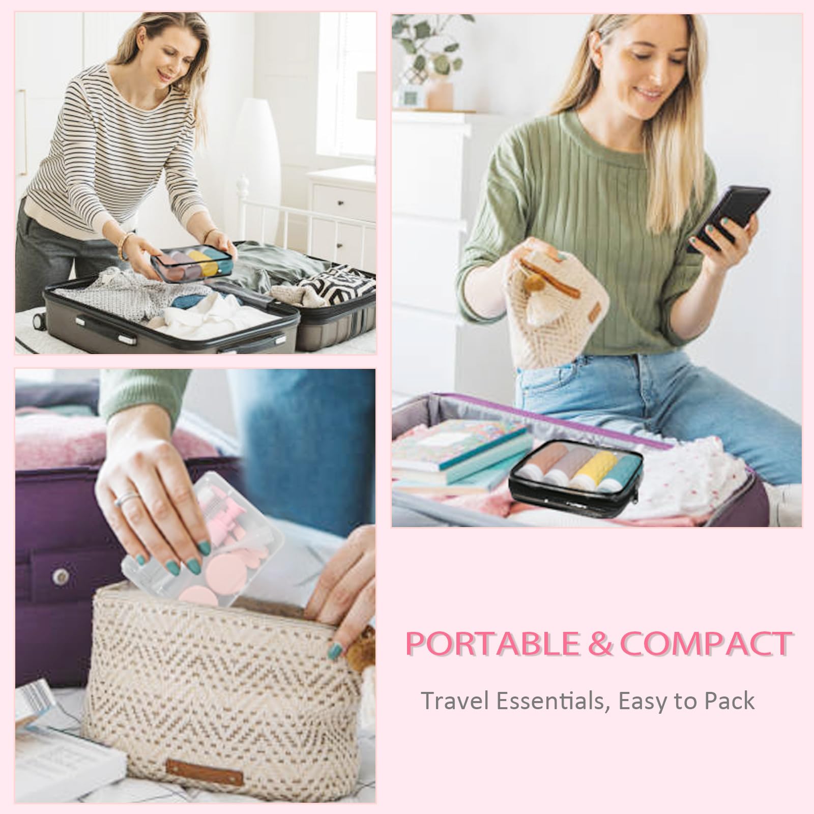 8 Pezzi Set Contenitori da Viaggio per Liquidi 100 ml, Ricaricabili Bottiglie da Viaggio in Silicone, Flaconi da Viaggio senza BPA, Boccette per Bagno, Kit Aereo per Shampoo, Crema, Lozione