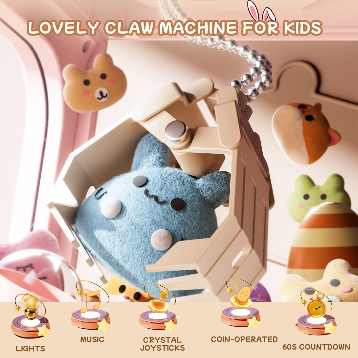 64 Pcs Large Claw Machine Kids