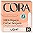 Cora Organic Applicator Tampons | Light Absorbency | 100% Organic Cotton, Unscented, BPA-Free Compact Applicator | Leak Protection | Packaging May Vary | 36 Total