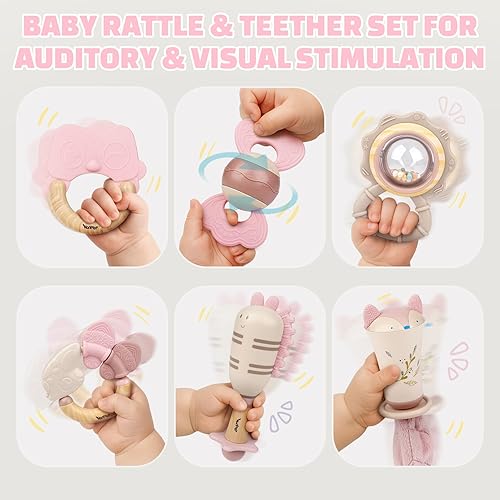 Miniatura 6 de Juguetes para bebés de 0 a 6 meses, sonajeros para bebés, juguetes de dentición de 3 a 6 meses, juguetes para bebés de 6 a 12 meses, 10 sonajeros