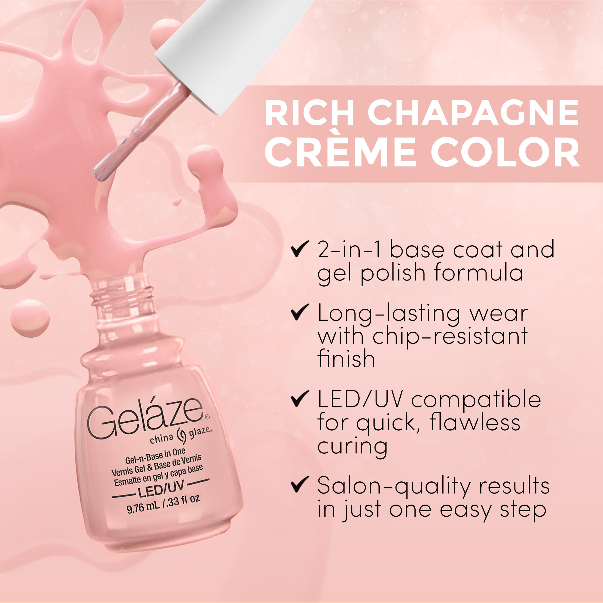 Amazon.com : China Glaze Gelaze Diva Bride Gel Nail Polish, LED/UV