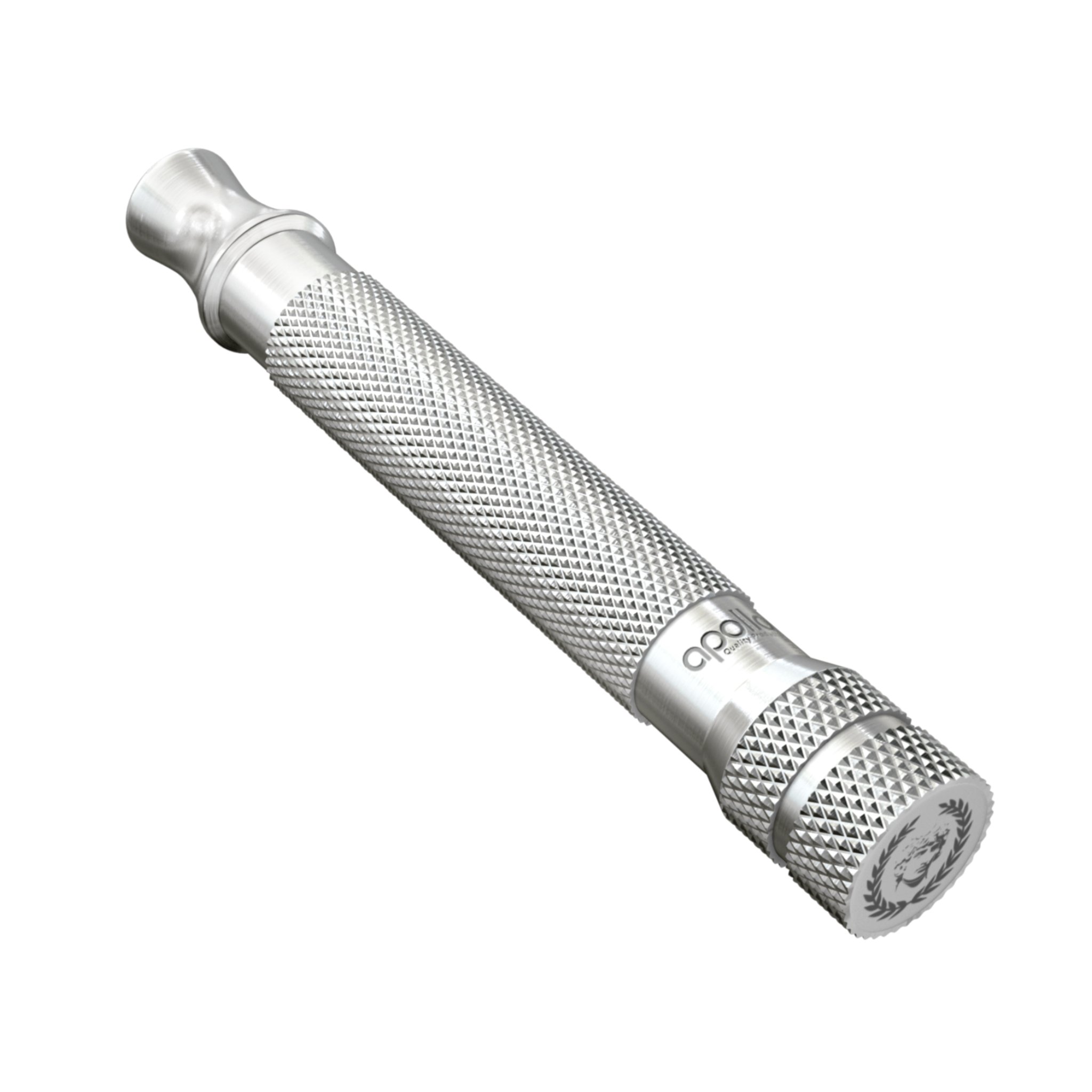 Safety Razor Handle By Apollo/Stainless Steel with Deep Knurl for Great Shaving Will Fit Most De Razors Like Merkur/Parker/Edwin Jagger/Muhle/Utopia