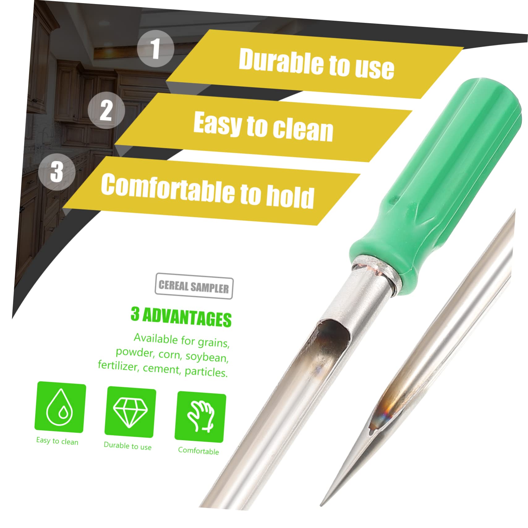 ibasenice 10pcs Grain Sampler Cereal Sampler Closed Sampling Corn Sampler Wheat Sampler Grain Sampling Tool Probe Rice Sampler Farm Sampling Tool Grain Detector Supply