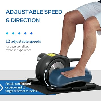 SPORTNOW Under Desk Electric Elliptical Machine for Seniors LCD Monitor
