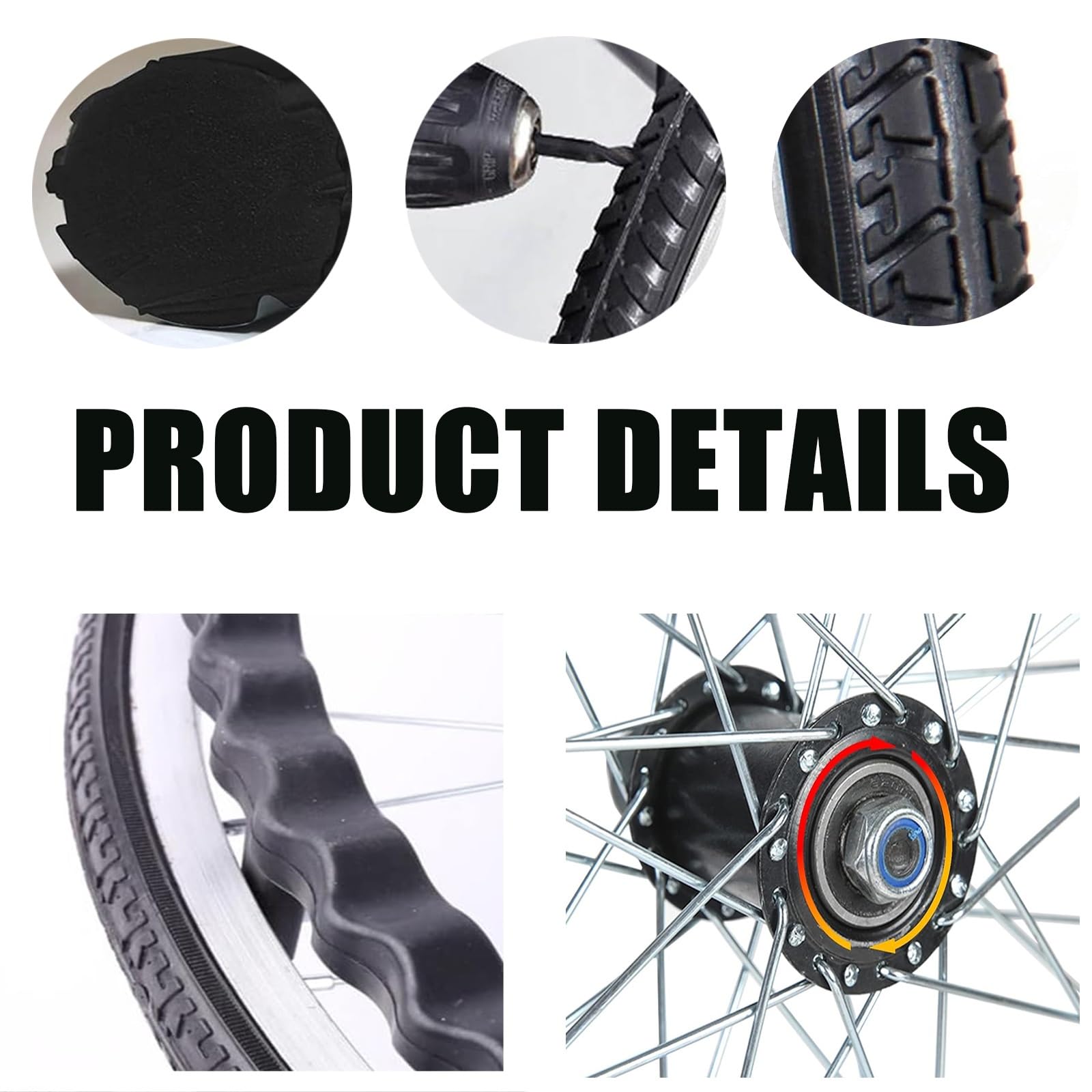 HJXGQJM Ruedas para Sillas De Ruedas Rueda Trasera De La Silla De Ruedas, Prueba De Pinchazos Macizos Ruedas para Sillas De Ruedas, para Sillas De Ruedas(24Inch/60cm(1Count))