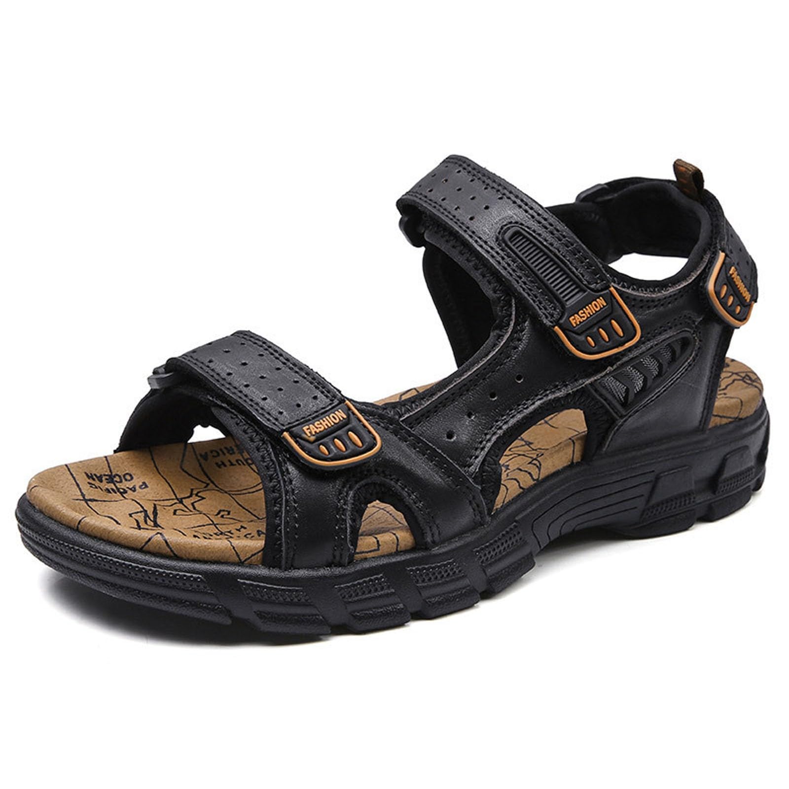 Sandalias Hombre Zapatillas de Senderismo Transpirable Peso Ligero Cuero Camper Deportivas Sandalias Al Aire Libre Pescador Playa Zapatos 38-46