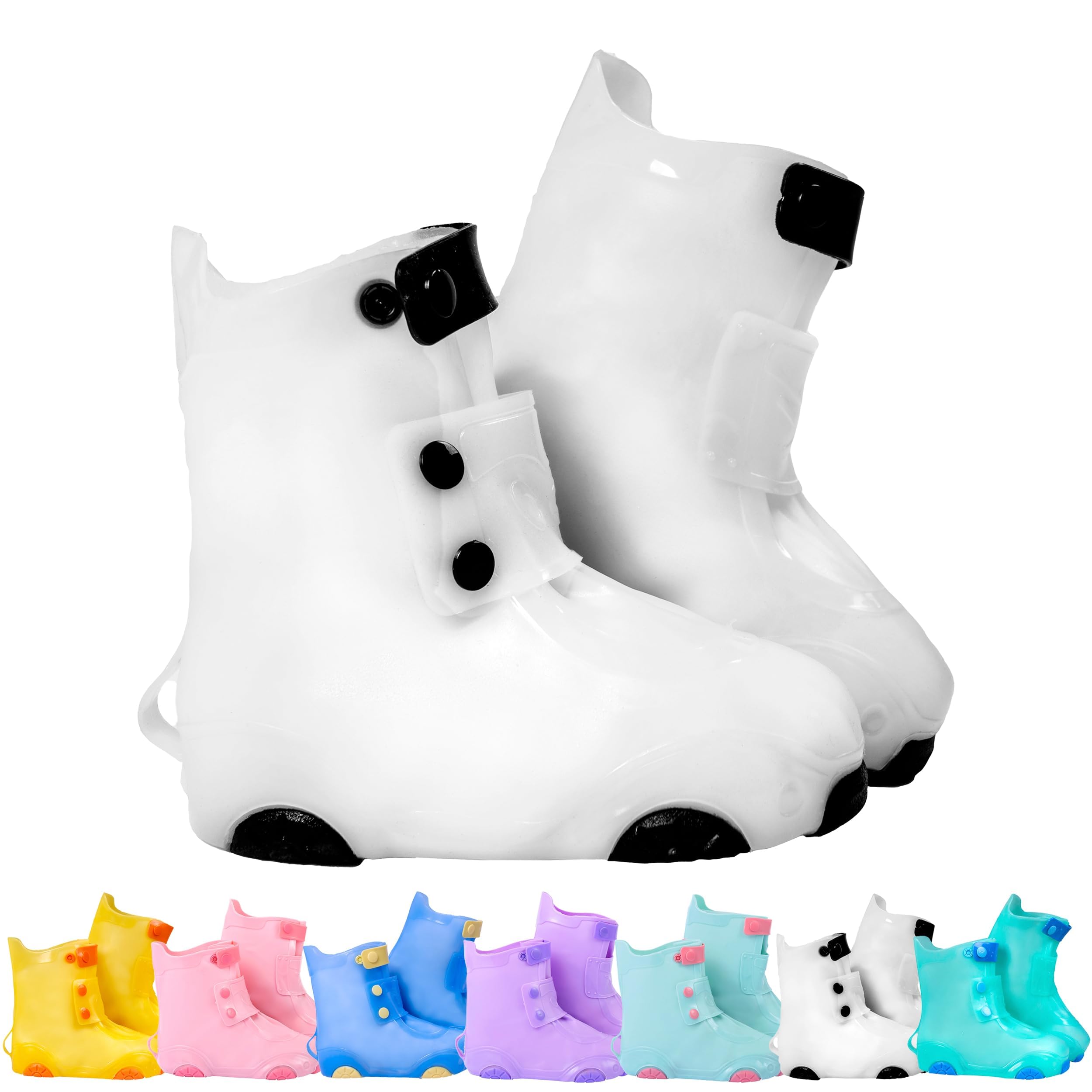 Sponsored Ad – Rain Shoe Covers for kids, Anti-Slip Wear-Resistant Waterproof Shoe Covers for Kids Boys Girls, Reusable Galoshes Overshoes for Outdoors Garden, Cycling, School, Play Travel Rain Boots